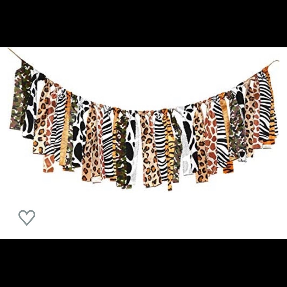NWT - Animal Print High Chair Decor
